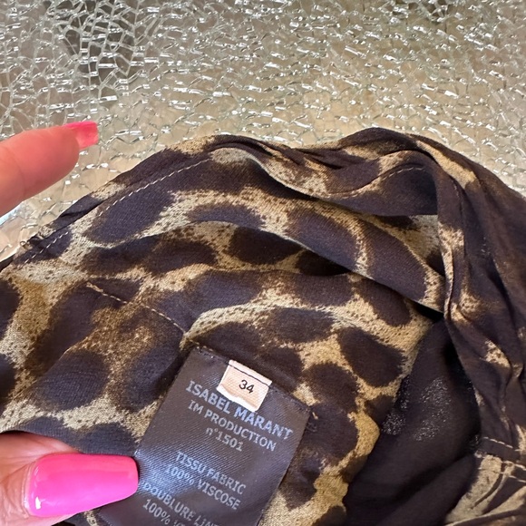 ISABEL MARANT ÉTOILE COLEEN GATHERED LEOPARD PRINT SKIRT. NEW - Picture 6 of 11